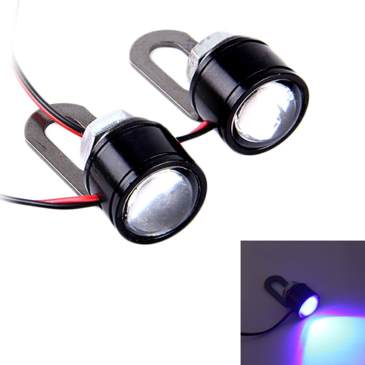 2 luci stroboscopiche LED blu Eagle Eyes 12V 3W per moto, lunghezza cavo: 90 cm, Wire Length: 90cm