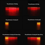 5W 12V 300LM Luce rossa + gialla 32 Luci freno a LED per moto, Lunghezza cavo: 50 cm, LED Brake lights