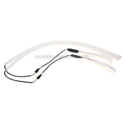Lampada morbida per luci di marcia diurna per auto da 2 pezzi 12V, luce bianca + gialla, lunghezza: 85 cm, 85cm