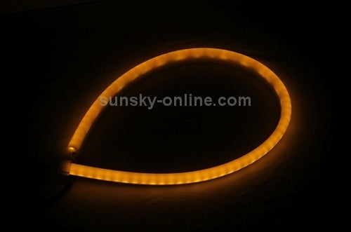 Lampada morbida per luci di marcia diurna per auto da 2 pezzi 12V, luce bianca + gialla, lunghezza: 85 cm, 85cm