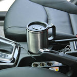 Tazza intelligente elettrica in acciaio inossidabile 12V Bollitore elettrico per auto Tazza riscaldata Tazza da caffè per auto con caricatore Accendisigari Tazza riscaldante Bollitore Bollitore riscaldatore d'acqua isolato sotto vuoto, Smart Mug