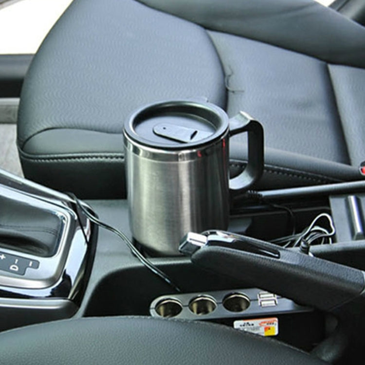 Tazza intelligente elettrica in acciaio inossidabile 12V Bollitore elettrico per auto Tazza riscaldata Tazza da caffè per auto con caricatore Accendisigari Tazza riscaldante Bollitore Bollitore riscaldatore d'acqua isolato sotto vuoto, Smart Mug