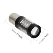 1156/BA15S Luce di retromarcia per auto da 80 W 1000 LM con 16 lampade CREE, CC 12-24 V, 1156 (Yellow Light)