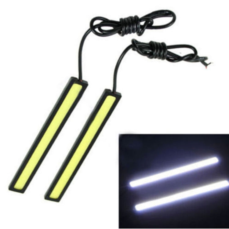 2 PZ 6W 400 LM 6000K DRL COB Barra luminosa bianca Sorgente luminosa per auto Luci di marcia diurna impermeabili, DC 12V, White Light+6W 400LM/6000K