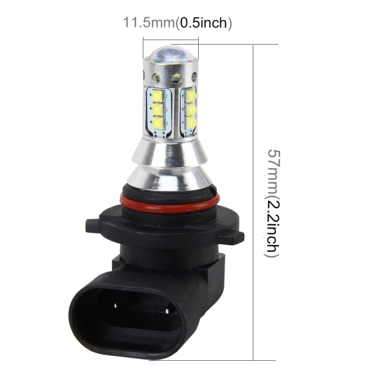 9006 Fendinebbia per auto 50W 500 LM 6000K con 16 lampade CREE, DC 12V-24V, 9006