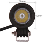 DC 9-32V 10W 1000LM 6500K Impermeabile per veicoli Auto Barche Marine Luci da lavoro esterne Luci di emergenza 30 gradi Spot Light Lampadine per auto a LED con 1 luce LED CREE intensa, Spot Light+10W