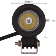 DC 9-32V 10W 1000LM 6500K Impermeabile per veicoli Auto Barche Marine Luci da lavoro esterne Luci di emergenza 30 gradi Spot Light Lampadine per auto a LED con 1 luce LED CREE intensa, Spot Light+10W