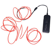 YouOKLight Neon EL Lampada a striscia flessibile rotonda fredda con scatola batteria da 3 V per decorazione auto per feste da ballo, lunghezza: 3 m, 3M Blue Light, 3M Grenn Light, 3M Red Light