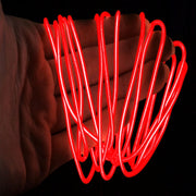YouOKLight Neon EL Lampada a striscia flessibile rotonda fredda con scatola batteria da 3 V per decorazione auto per feste da ballo, lunghezza: 3 m, 3M Blue Light, 3M Grenn Light, 3M Red Light