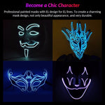 YouOKLight Neon EL Lampada a striscia flessibile rotonda fredda con scatola batteria da 3 V per decorazione auto per feste da ballo, lunghezza: 3 m, 3M Blue Light, 3M Grenn Light, 3M Red Light