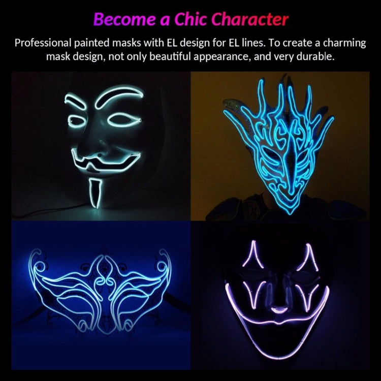 YouOKLight Neon EL Lampada a striscia flessibile rotonda fredda con scatola batteria da 3 V per decorazione auto per feste da ballo, lunghezza: 3 m, 3M Blue Light, 3M Grenn Light, 3M Red Light
