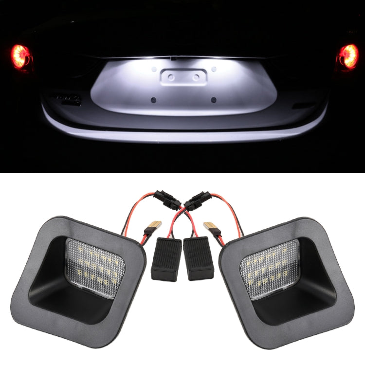 2 PZ DC12V / 2W / 6000K / 120LM Luce targa LED per auto 18 LED SMD-3528 Lampade per Dodge, Luce bianca, For Dodge