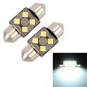 2 PZ 31mm DC12V / 1.5W / 6000K / 110LM 4LED SMD-3030 Lampada da lettura per auto Dome Light, con decodificatore, 31mm