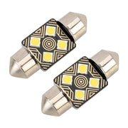 2 PZ 31mm DC12V / 1.5W / 6000K / 110LM 4LED SMD-3030 Lampada da lettura per auto Dome Light, con decodificatore, 31mm