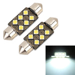 2 PZ 36mm DC12V / 1.5W / 6000K / 110LM 6LED SMD-3030 Lampada da lettura per auto Dome Light, con decodificatore, 36mm