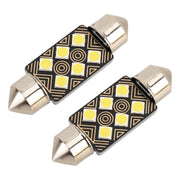 2 PZ 36mm DC12V / 1.5W / 6000K / 110LM 6LED SMD-3030 Lampada da lettura per auto Dome Light, con decodificatore, 36mm