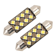 2 PZ 39mm DC12V / 1.5W / 6000K / 110LM 8LED SMD-3030 Lampada da lettura per auto Dome Light, con decodificatore, 39mm