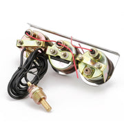 Misuratore triplo modificato per auto universale da 52 mm 12 V Calibro 3 in 1 Indicatore pressione olio + Indicatore temperatura acqua + Amperometro, con sensore, Car Modified Triple Meter 01