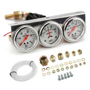 Misuratore triplo modificato per auto universale da 52 mm 12 V Calibro 3 in 1 Indicatore pressione olio + Indicatore temperatura acqua + Amperometro, con sensore, Car Modified Triple Meter 01