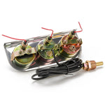 Misuratore triplo modificato per auto universale da 52 mm 12 V Indicatore pressione olio 3 in 1 + Indicatore temperatura acqua + Amperometro, con sensore, Car Modified Triple Meter 02