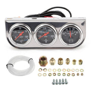 Misuratore triplo modificato per auto universale da 52 mm 12 V Indicatore pressione olio 3 in 1 + Indicatore temperatura acqua + Amperometro, con sensore, Car Modified Triple Meter 02