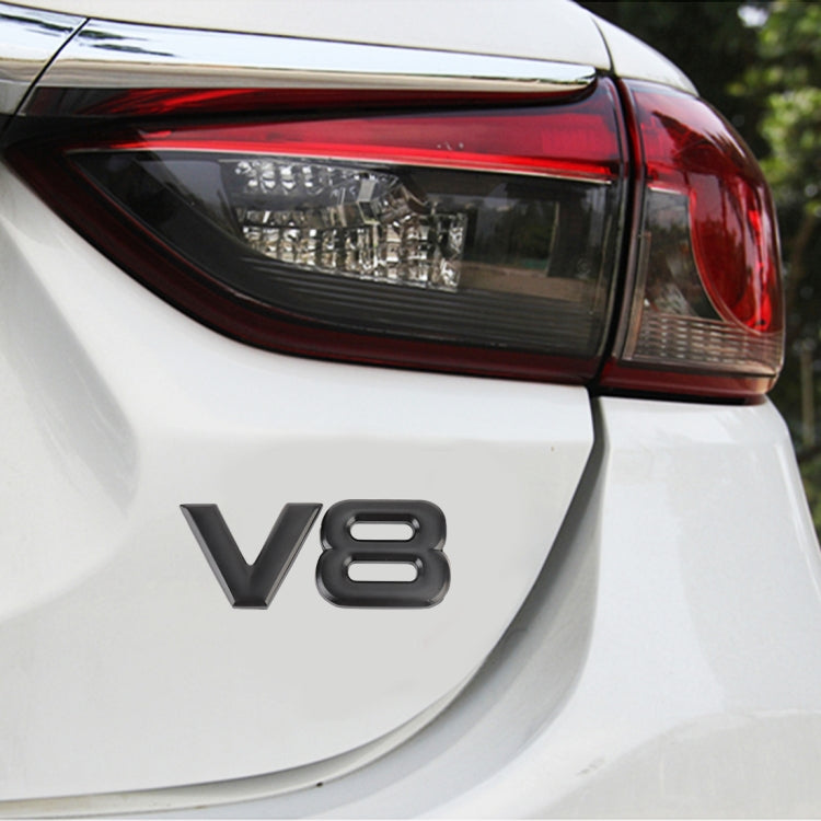 Adesivo decorativo per carrozzeria in metallo per auto a forma separata V8, V8 Separate Shape
