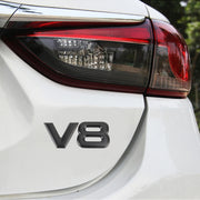 Adesivo decorativo per carrozzeria in metallo per auto a forma separata V8, V8 Separate Shape