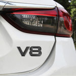 Adesivo decorativo per carrozzeria in metallo per auto a forma separata V8, V8 Separate Shape