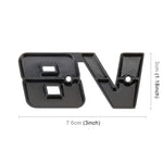 Adesivo decorativo per carrozzeria in metallo V8 Connect Shape, dimensioni: L, V8 Connect Shape, Size : L (Black), V8 Connect Shape, Size : L (Silver)