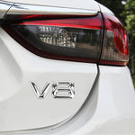 Adesivo decorativo per carrozzeria in metallo V8 Connect Shape, dimensioni: L, V8 Connect Shape, Size : L (Black), V8 Connect Shape, Size : L (Silver)