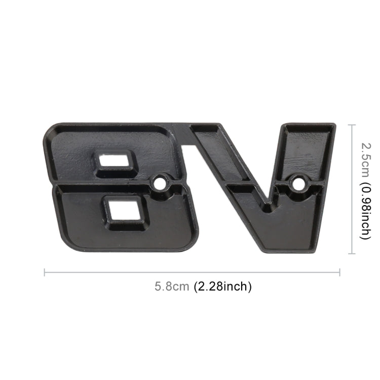 Adesivo decorativo per carrozzeria in metallo V8 Connect Shape, dimensioni: S, V8 Connect Shape, Size : S (Black), V8 Connect Shape, Size : S (Silver)