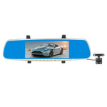 V100 Registratore per auto con specchietto retrovisore LCD touch screen da 7 pollici con fotocamera separata, visione grandangolare da 170 gradi, supporto visione notturna/video in loop/rilevamento movimento/sensore G/scheda TF, 7 inch