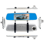 V100 Registratore per auto con specchietto retrovisore LCD touch screen da 7 pollici con fotocamera separata, visione grandangolare da 170 gradi, supporto visione notturna/video in loop/rilevamento movimento/sensore G/scheda TF, 7 inch