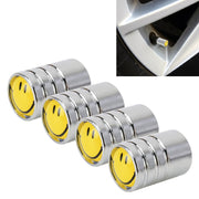 4 pezzi modello sorriso tappo serbatoio bocchino coperchio tappo serbatoio tappo pneumatico auto motore bicicletta tappi valvola pneumatici, Smile Pattern