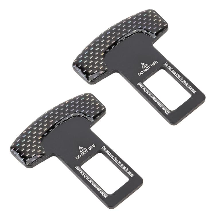 Clip per fibbia per cintura di sicurezza per auto in fibra di carbonio 2 in 1, Seat Belt Buckle Clip