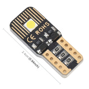 2 PZ T10 / W5W / 168 / 194 DC12V / 1.3W / 6000K / 110LM 2LED SMD-3030 Luce di ingombro per auto, con decodificatore, 2LEDs SMD-3030