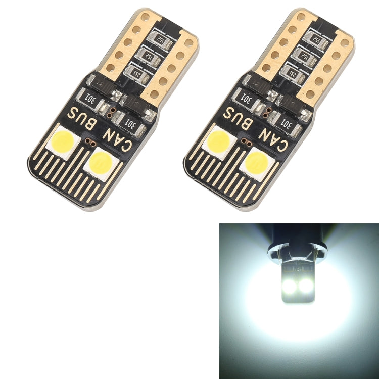 2 PZ T10 / W5W / 168 / 194 DC12V / 1,6W / 6000K / 130LM 4LED SMD-3030 Luce di ingombro per auto, con decodificatore, 4LEDs SMD-3030