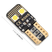 2 PZ T10 / W5W / 168 / 194 DC12V / 1,6W / 6000K / 130LM 4LED SMD-3030 Luce di ingombro per auto, con decodificatore, 4LEDs SMD-3030
