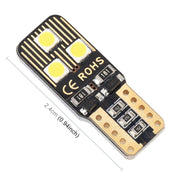 2 PZ T10 / W5W / 168 / 194 DC12V / 1,6W / 6000K / 110LM 6LED SMD-3030 Luce di ingombro per auto, con decodificatore, 6LEDs SMD-3030, with Decoder