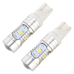 2 PZ T10 / W5W / 168 / 194 DC12V / 4,5 W / 6000 K / 360 LM 6 LED SMD-3030 Luce d'ingombro per auto, con luce dell'obiettivo del proiettore, 6LEDs SMD-3030 , with Projector Lens Light