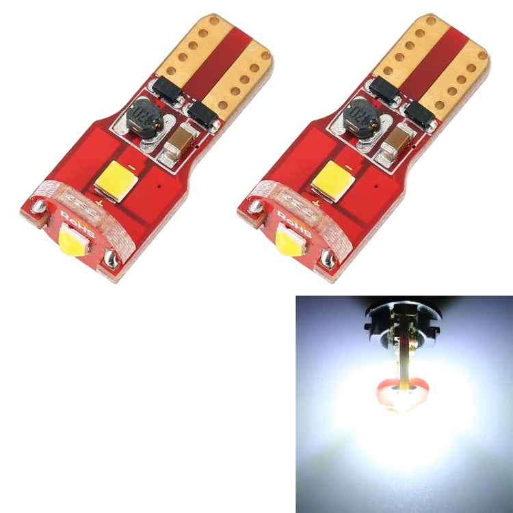 2 PZ T10 / W5W / 168 / 194 DC12V / 1.6W / 6000K / 130LM 3LED SMD-3030 Luce d'ingombro per bordo rosso per auto, 3LEDs SMD-3030