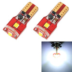 2 PZ T10 / W5W / 168 / 194 DC12V / 1.6W / 6000K / 130LM 3LED SMD-3030 Luce d'ingombro per bordo rosso per auto, 3LEDs SMD-3030