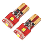2 PZ T10 / W5W / 168 / 194 DC12V / 1.6W / 6000K / 130LM 3LED SMD-3030 Luce d'ingombro per bordo rosso per auto, 3LEDs SMD-3030