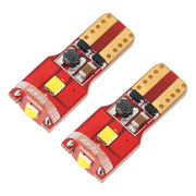 2 PZ T10 / W5W / 168 / 194 DC12V / 1.6W / 6000K / 130LM 3LED SMD-3030 Luce d'ingombro per bordo rosso per auto, 3LEDs SMD-3030