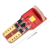 2 PZ T10 / W5W / 168 / 194 DC12V / 1.6W / 6000K / 130LM 3LED SMD-3030 Luce d'ingombro per bordo rosso per auto, 3LEDs SMD-3030