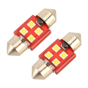 Lampada da lettura per auto 2 PZ 31mm DC12V / 1,6W / 6000K / 130LM 4LED SMD-3030, 31mm