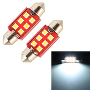 Lampada da lettura per auto 2 PZ 36mm DC12V / 2.2W / 6000K / 180LM 6LED SMD-3030, 36mm