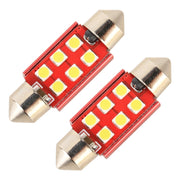 Lampada da lettura per auto 2 PZ 36mm DC12V / 2.2W / 6000K / 180LM 6LED SMD-3030, 36mm