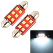 Lampada da lettura per auto 2 PZ 39mm DC12V / 2.2W / 6000K / 130LM 6LED SMD-3030, 39mm