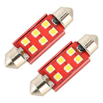 Lampada da lettura per auto 2 PZ 39mm DC12V / 2.2W / 6000K / 130LM 6LED SMD-3030, 39mm